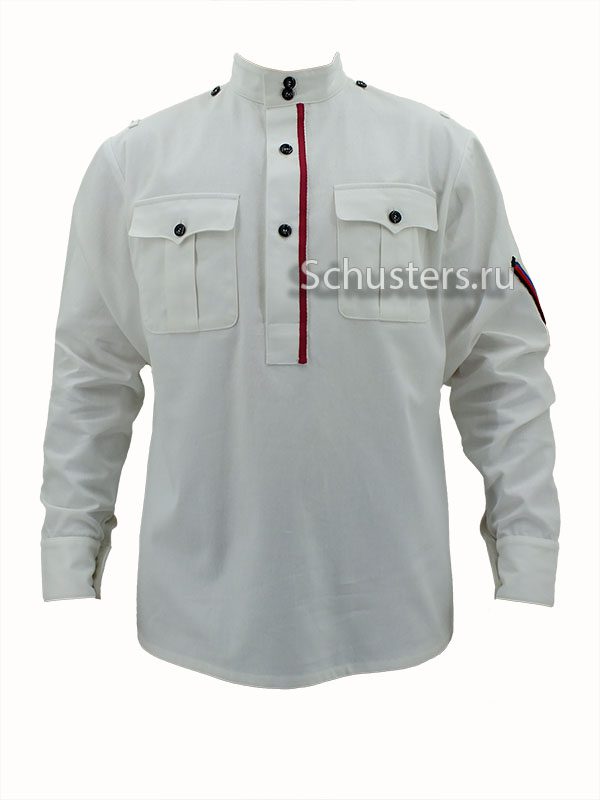 Manufacturing and selling Summer white shirt. Russia, civil war (Летняя белая рубашка. Россия, гражданская война) M1-017-Ub production with worldwide delivery
